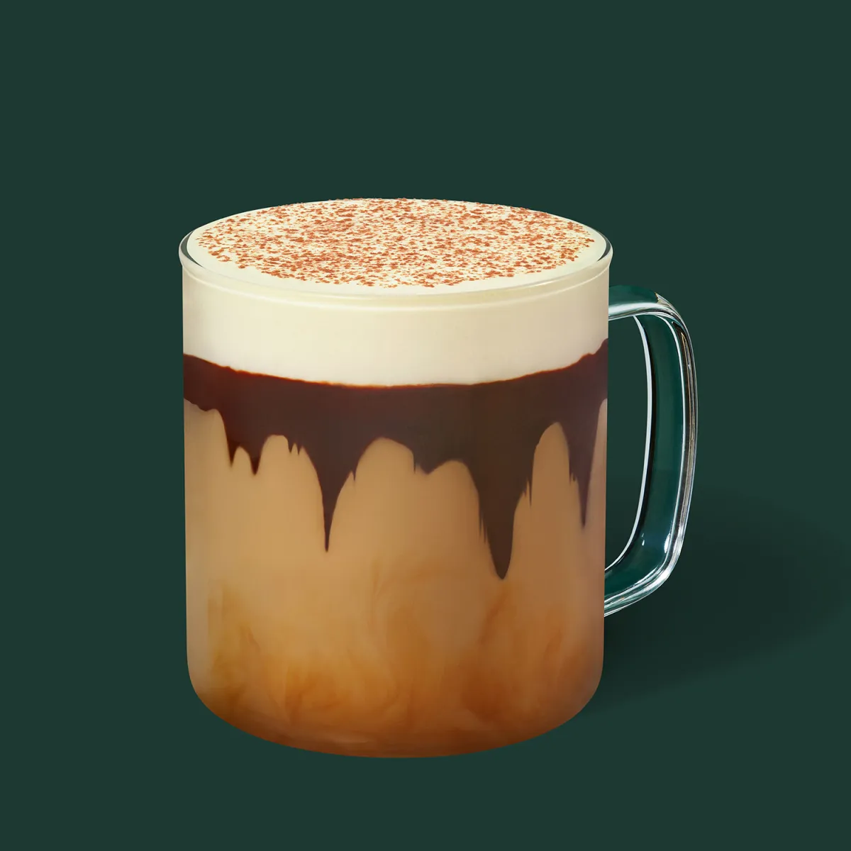 Tiramisu Velvet Latte with signature espresso, finished with Vanilla Mascarpone flavour milk cold foam