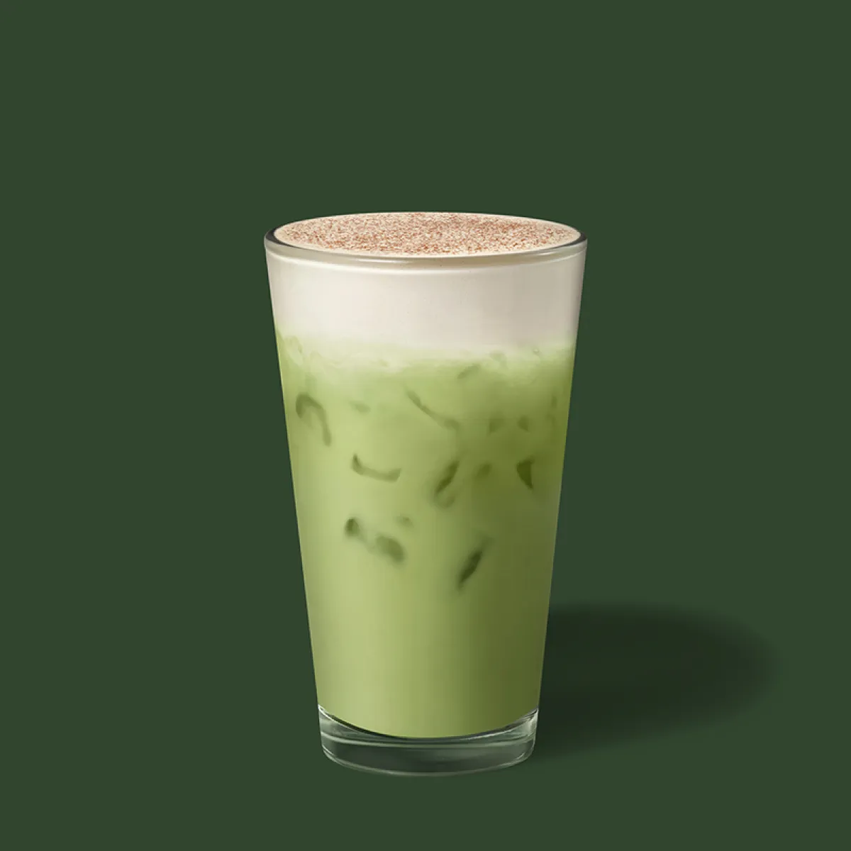 Gingerbread Cream Iced Matcha Latte
