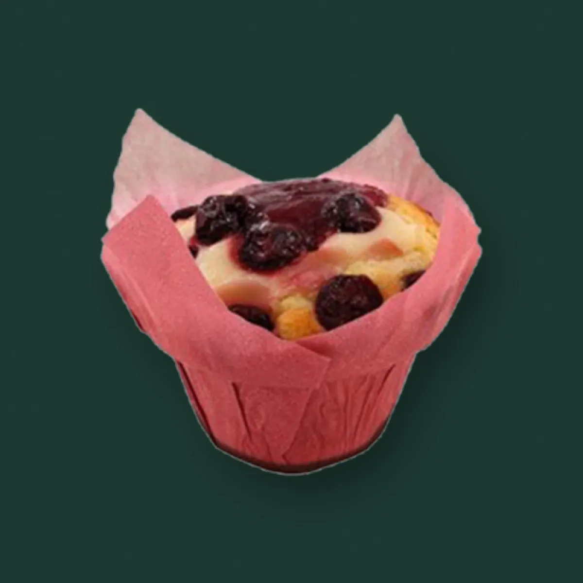 Vegan cherry cream muffin