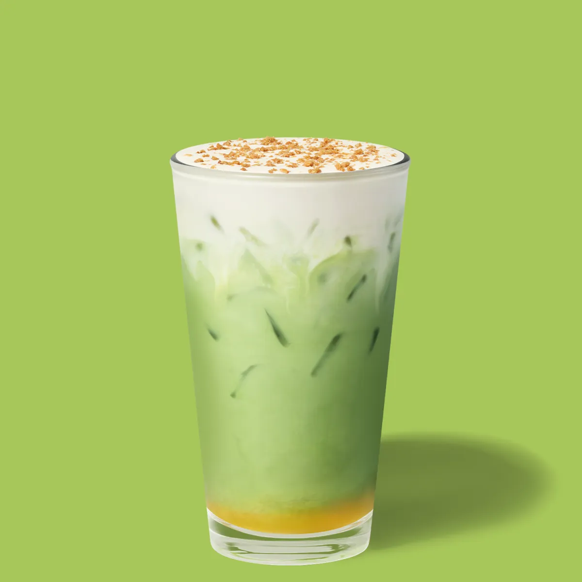 Iced Apple Crumble Matcha Latte