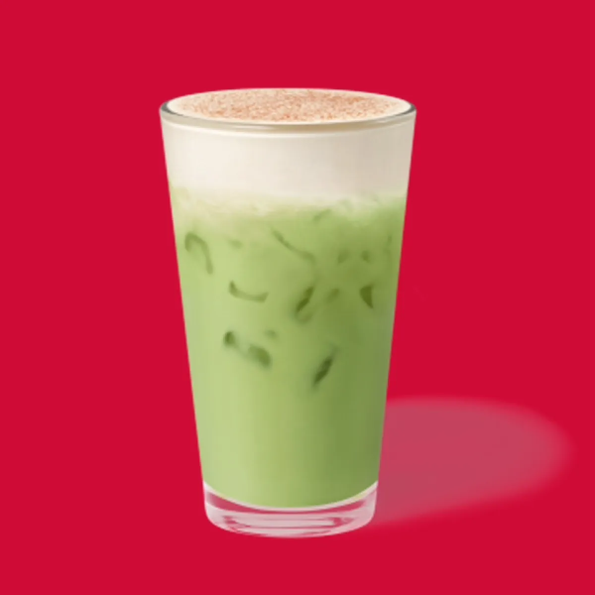Iced Gingerbread Cream Matcha Latte